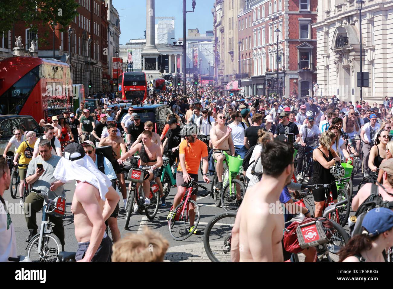 London, UK. 04 June 2023. Hundreds of people turned up on bikes to