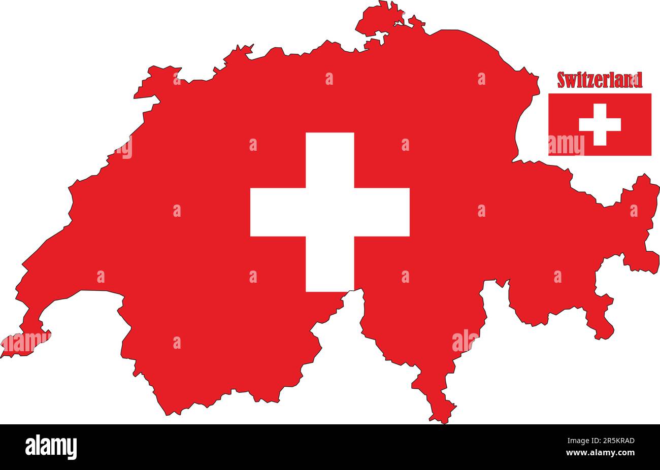 switzerland-map-and-flag-stock-vector-image-art-alamy
