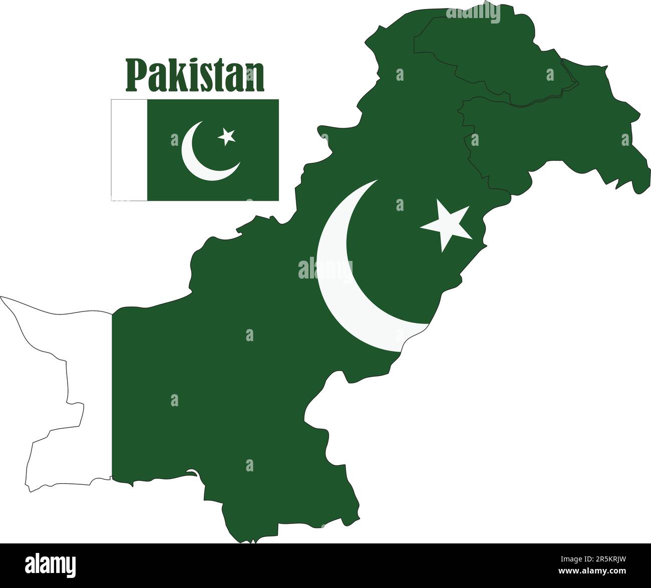 Pakistan Map and Flag Stock Vector Image & Art Alamy
