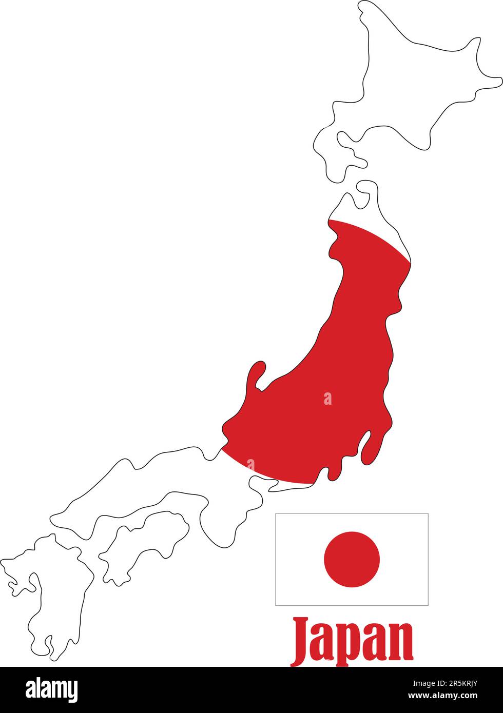 Japan Map and Flag Stock Vector Image & Art Alamy