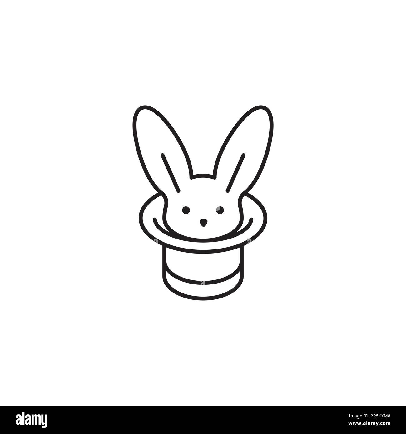 hare hat icon isolated on white background. Stock Vector
