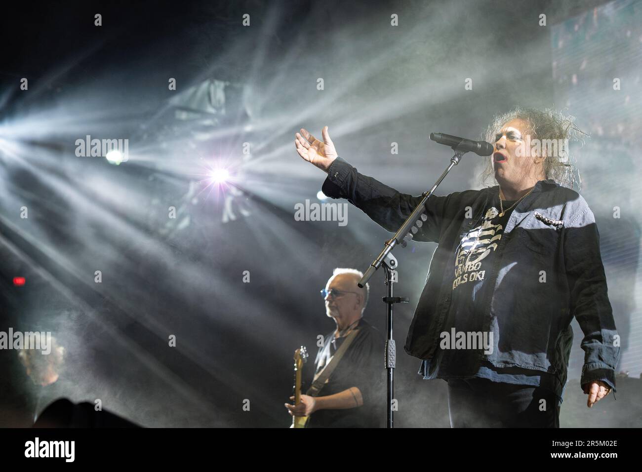 English rock band The Cure performing at Rogers Arena in Vancouver, BC, Canada on June 3rd, 2023 by Jamie Taylor Stock Photo