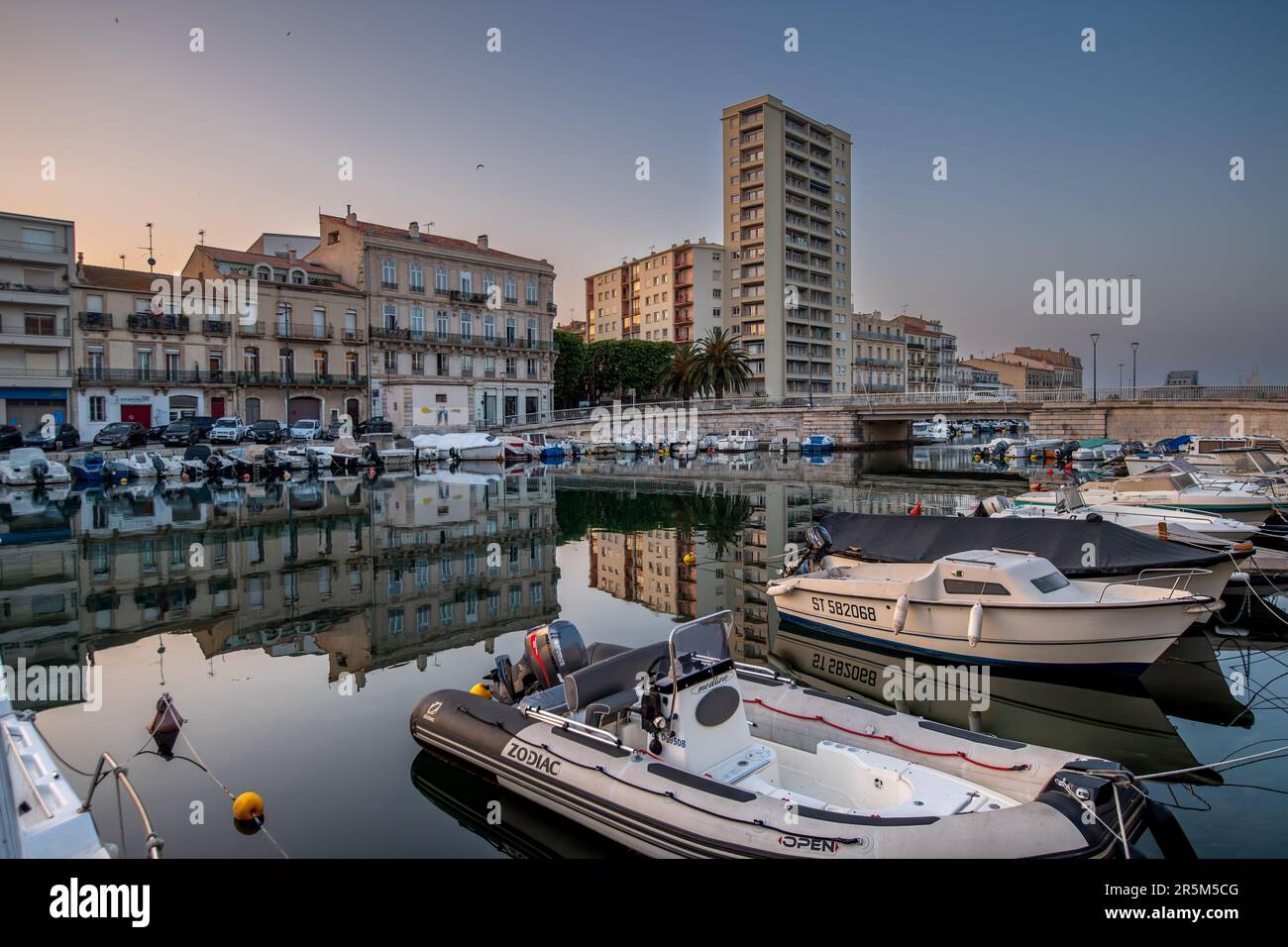 Sete, France. 26th May, 2023. Traditional fishing boats are moored ...