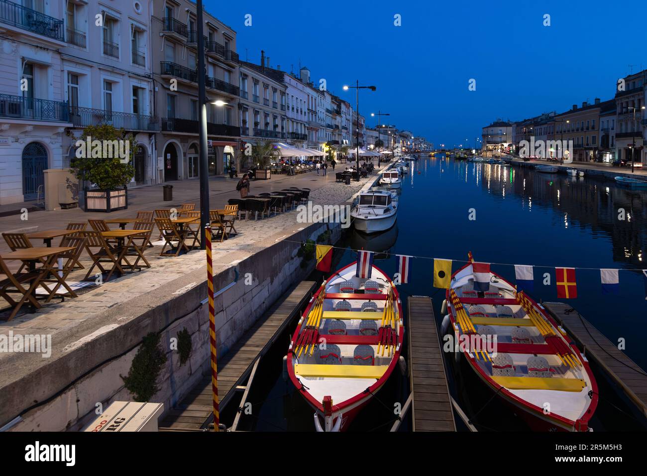 Sete, France. 26th May, 2023. Traditional fishing boats are moored ...