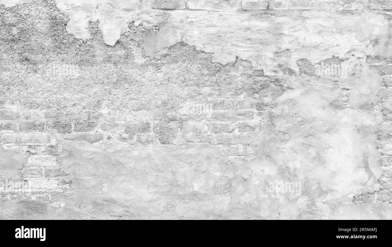 Abstract white brick wall texture for pattern background. wide panorama ...