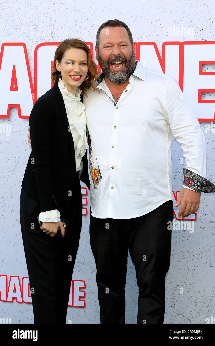 LOS ANGELES - MAY 25:  Iva Babic, Bert Kreischer at The Machine Premiere at the Village Theater on May 25, 2023 in Westwood, CA Stock Photo
