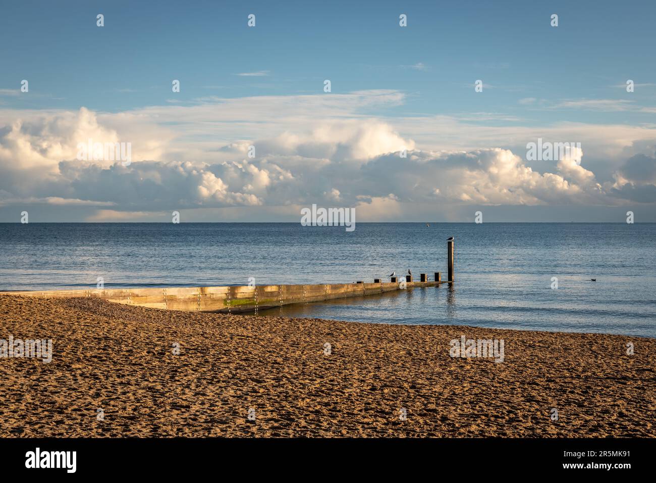 Breakwater, Branksome Chine beach, Bournemouth, Dorset, UK Stock Photo