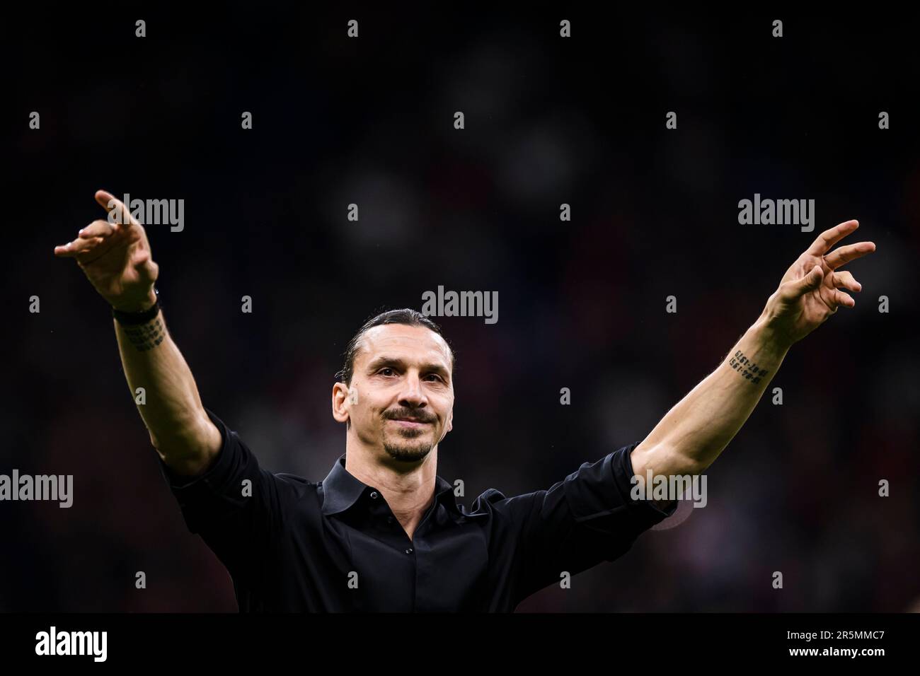 Milan, Italy. 4 June 2023. Zlatan Ibrahimovic Of AC Milan Greets Fans ...