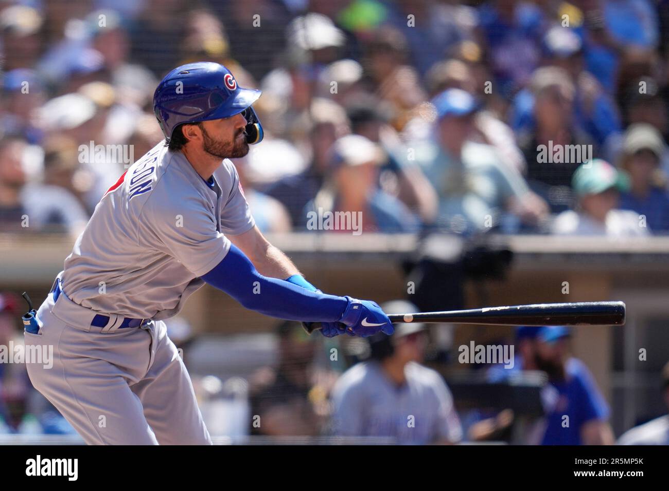 Chicago Cubs' Seiya Suzuki batting during the second inning of a baseball  game against the San Diego Padres Sunday, June 4, 2023, in San Diego. (AP  Photo/Gregory Bull Stock Photo - Alamy