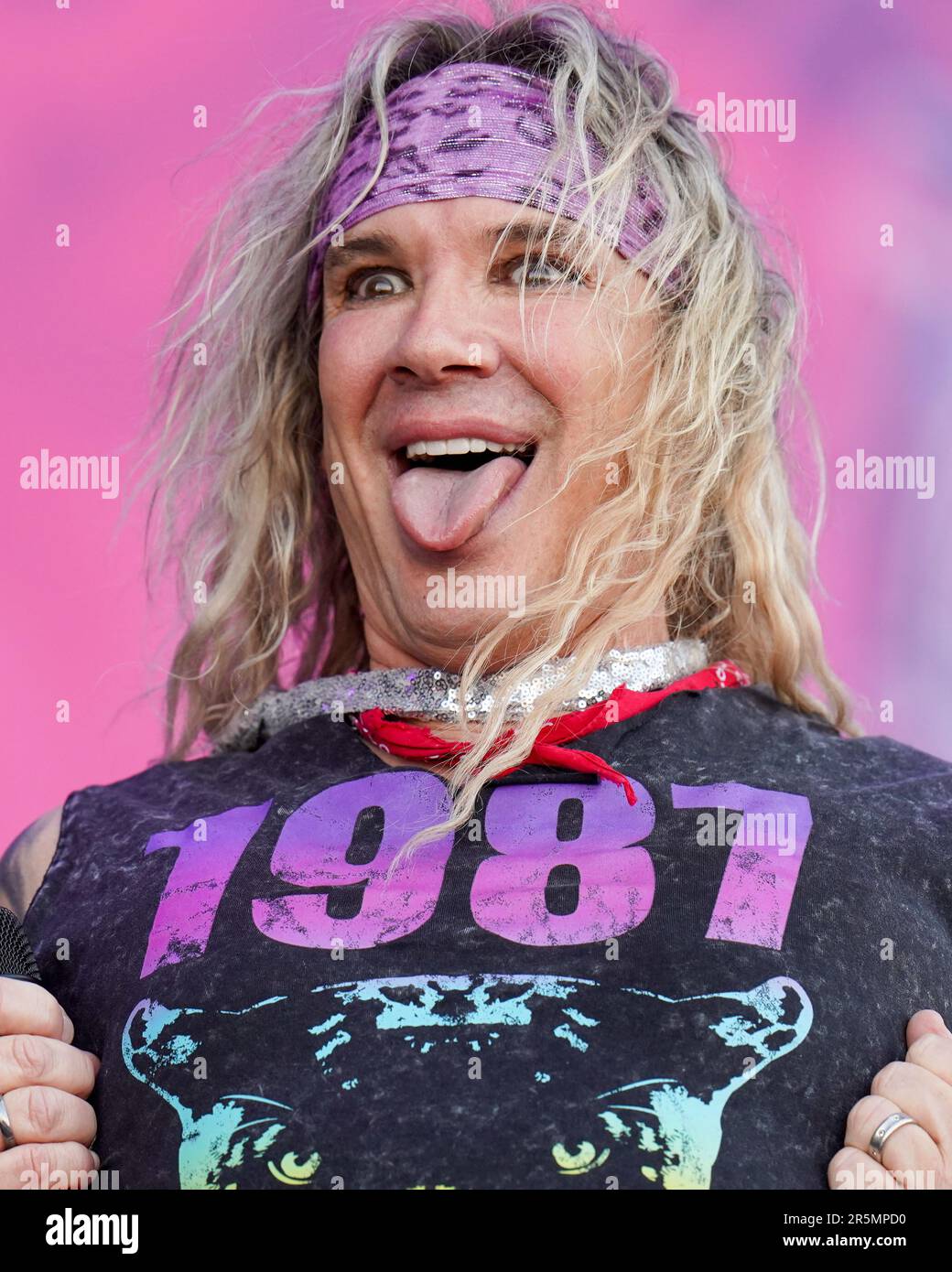 04 June 2023, RhinelandPalatinate, Nürburg Michael Starr, lead singer