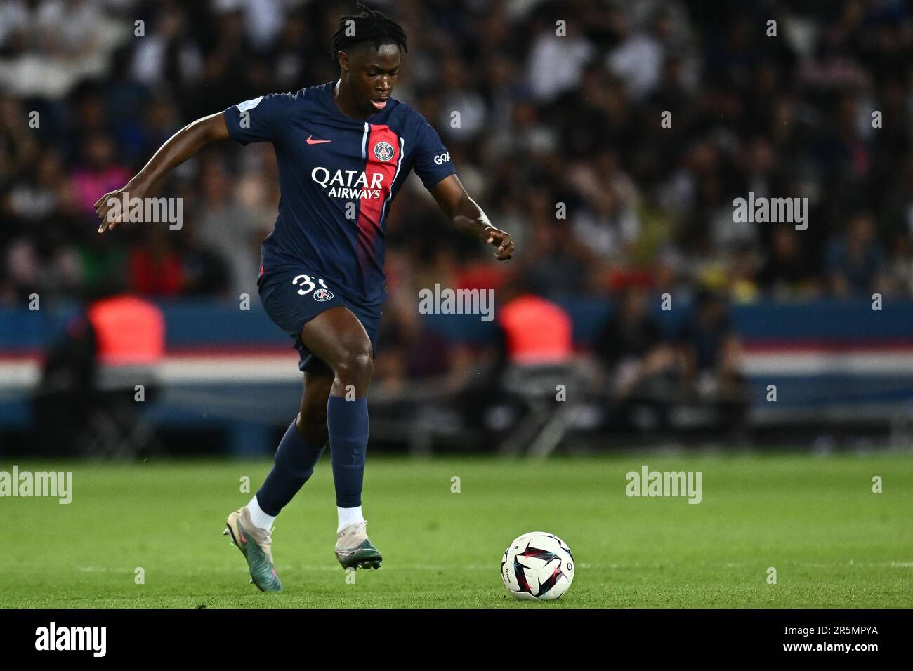 PARIS, FRANCE - JUNE 3: Marquinhos, Kylian Mbappe of Paris Saint-Germain in  new nike kit for season 2023/24 during the Ligue 1 match between Paris Sai  Stock Photo - Alamy