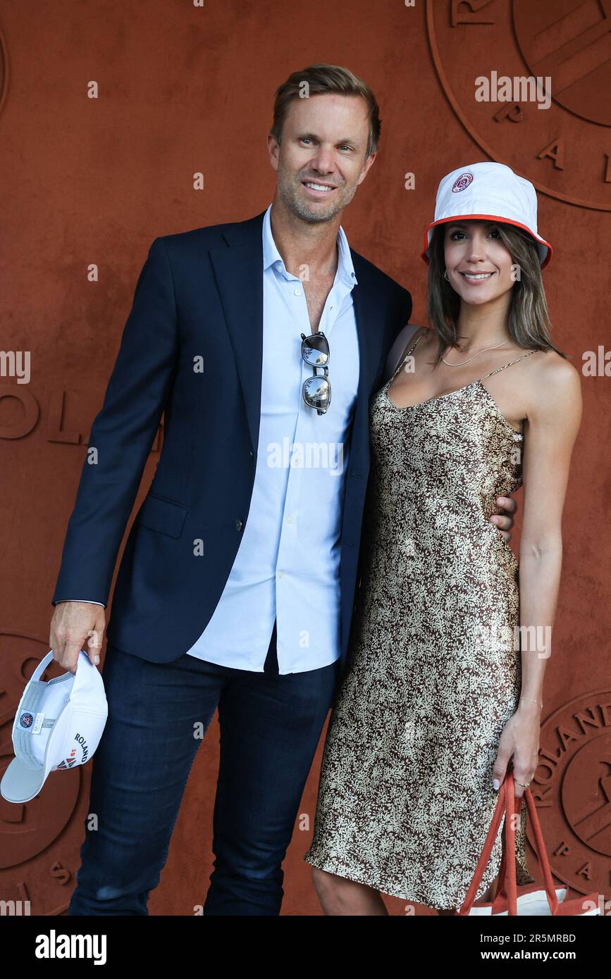 Paris, France. 04th June, 2023. Nalle Grinda and his girlfriend Andrea at village during French Open Roland Garros 2023 on June 04, 2023 in Paris, France. Photo by Nasser Berzane/ABACAPRESS.COM Credit: Abaca Press/Alamy Live News Stock Photo