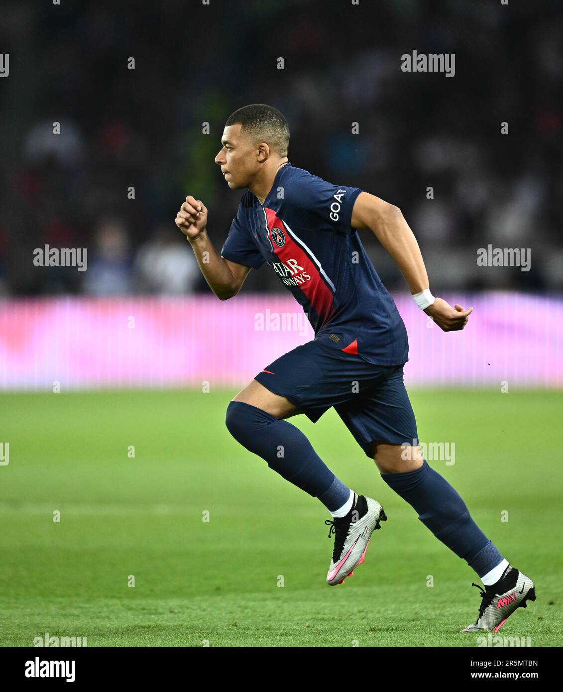 PARIS, FRANCE - JUNE 3: Kylian Mbappe of Paris Saint-Germain in new nike  kit for season 2023/24 during the Ligue 1 match between Paris Saint-Germain  a Stock Photo - Alamy