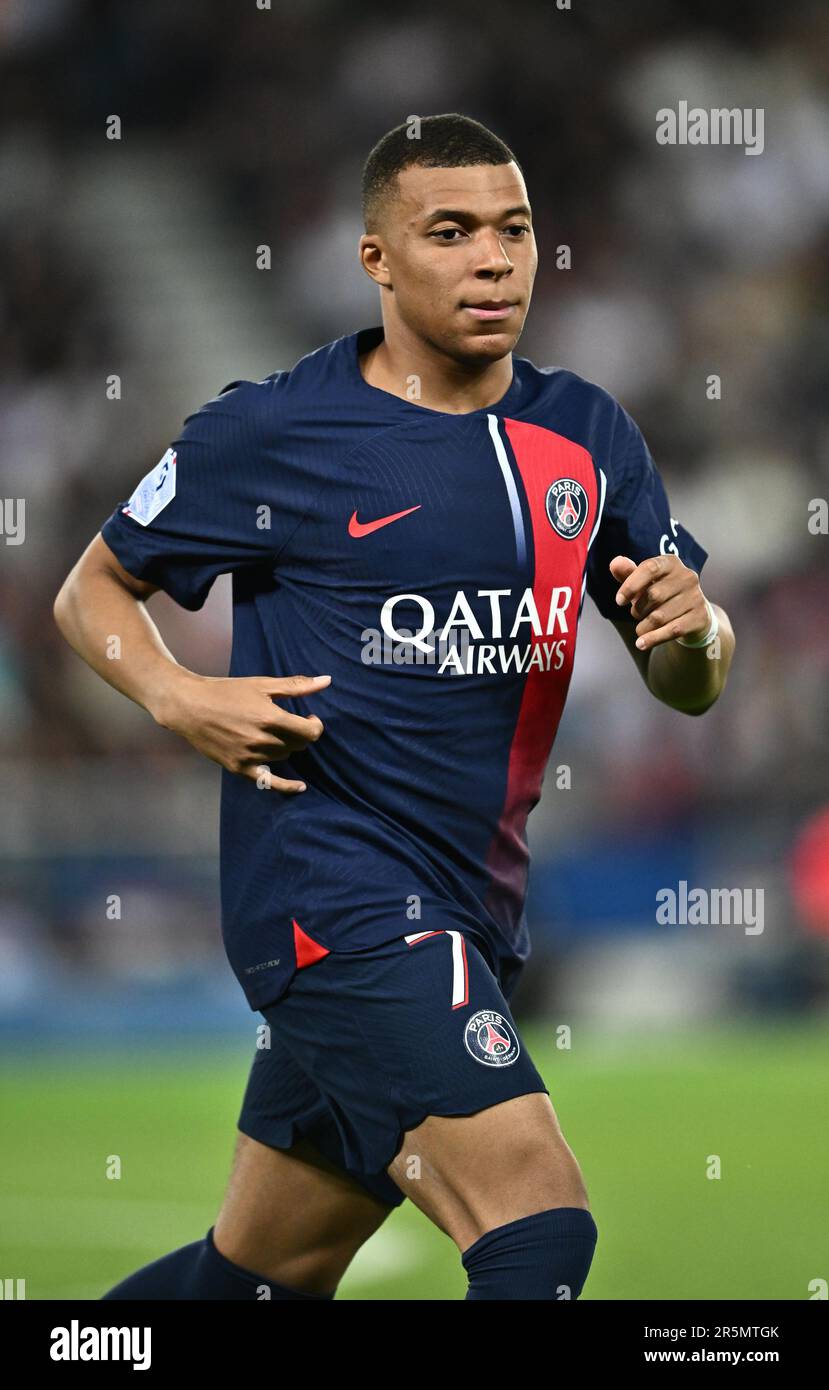 PARIS, FRANCE - JUNE 3: Kylian Mbappe of Paris Saint-Germain in new nike  kit for season 2023/24 during the Ligue 1 match between Paris Saint-Germain  a Stock Photo - Alamy