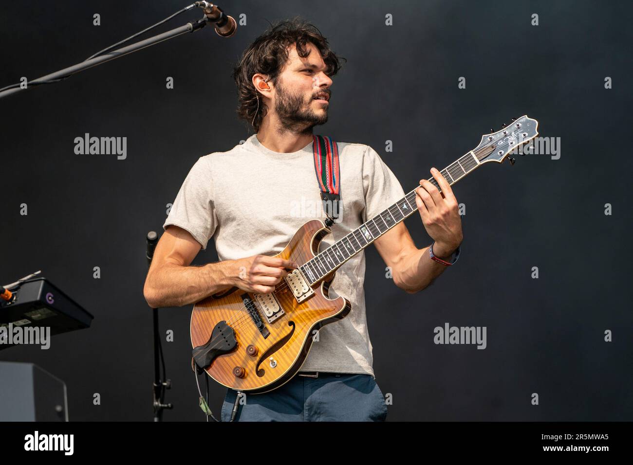 Rick Mitarotonda of Goose performs at Railbird Music Festival on Sunday ...