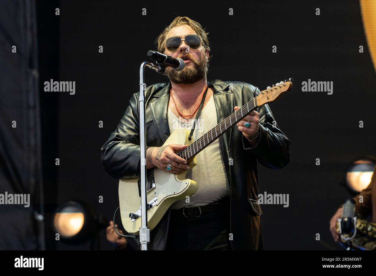 Nathaniel Rateliff of Nathaniel Rateliff & the Night Sweats performs at Railbird Music Festival