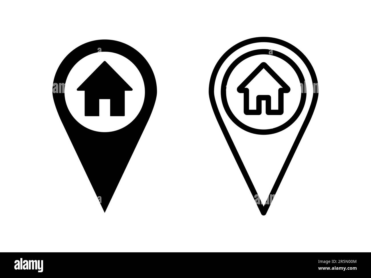 Address icon set. home location icon vector Stock Vector Image & Art ...