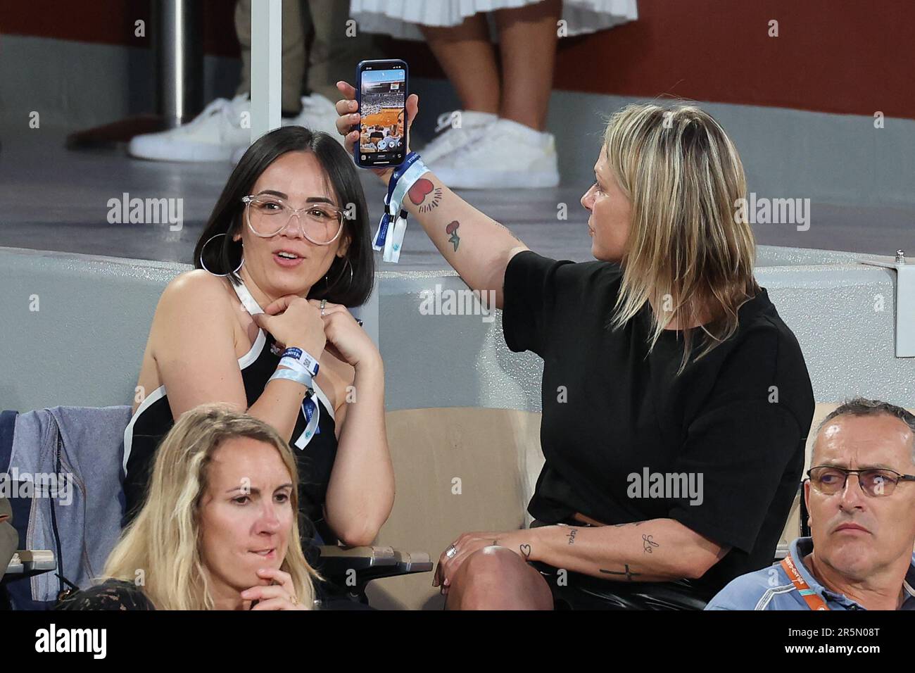 Paris, France. 04th June, 2023. Agathe Auproux, Caroline Thiebaut in
