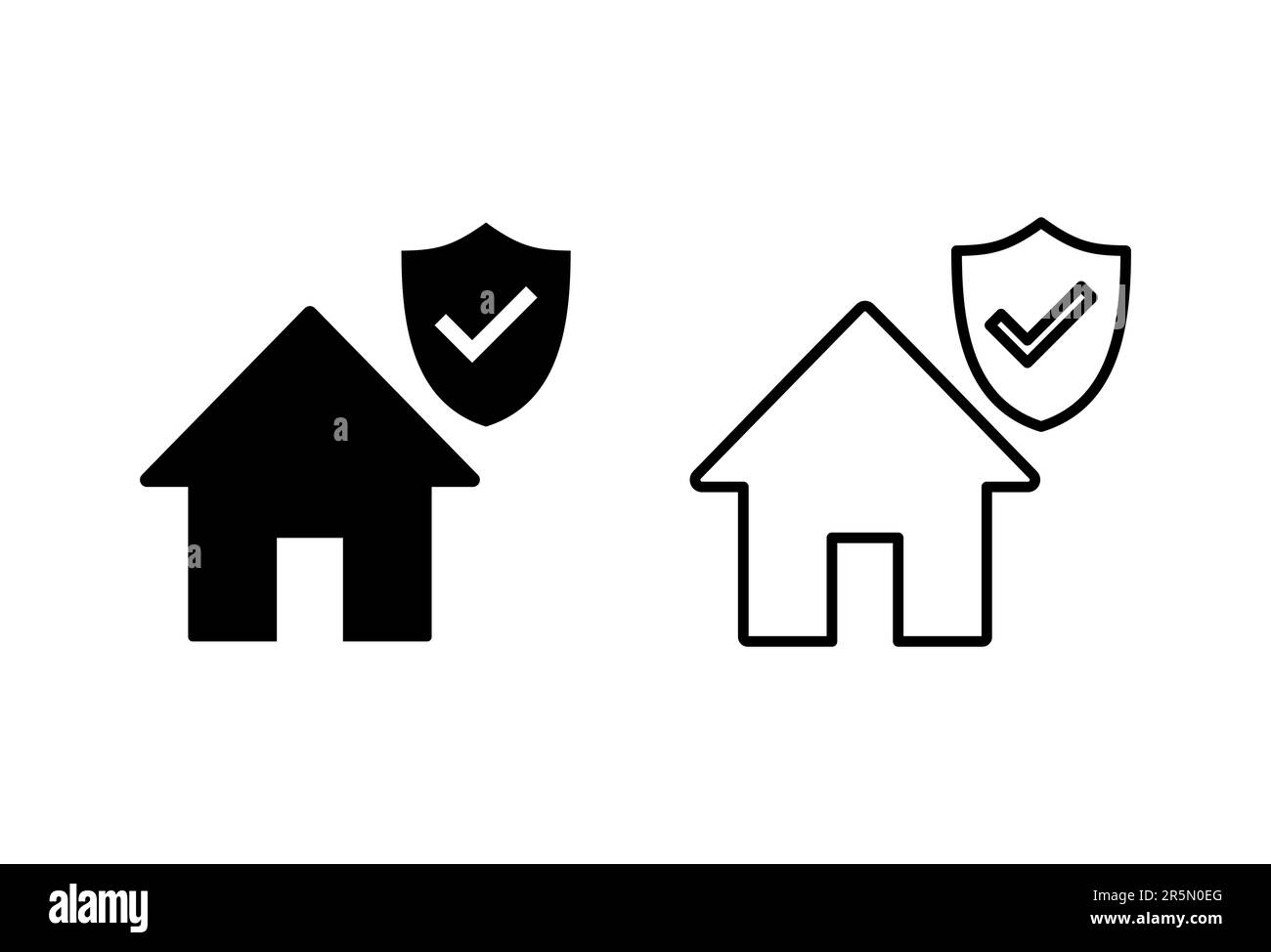 house insurance icon set. house protection icon Stock Vector Image ...