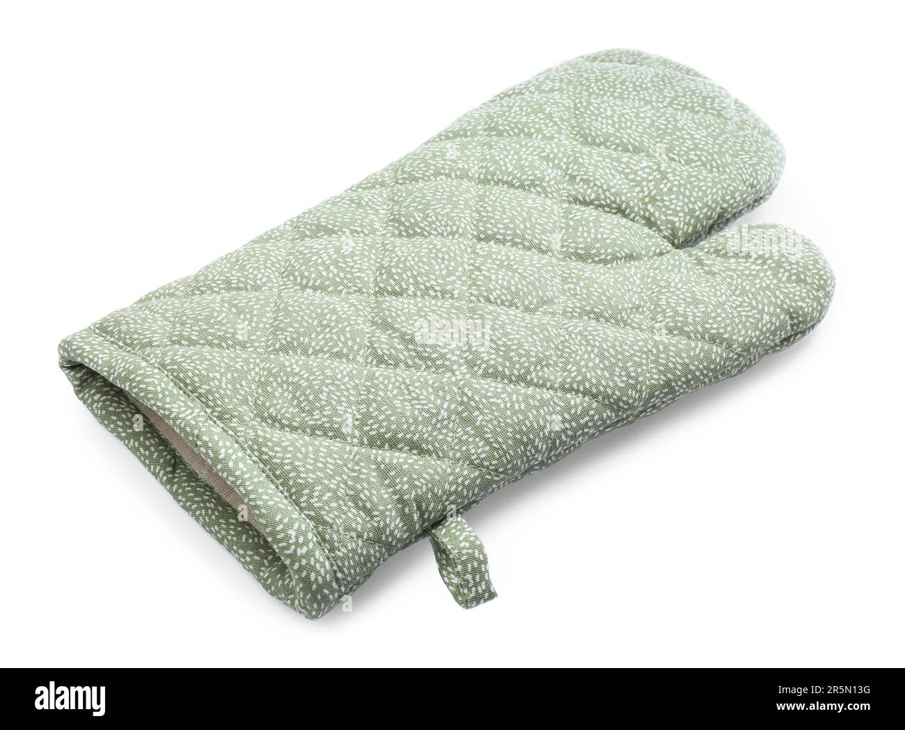 Oven glove for hot dishes isolated on white Stock Photo Alamy