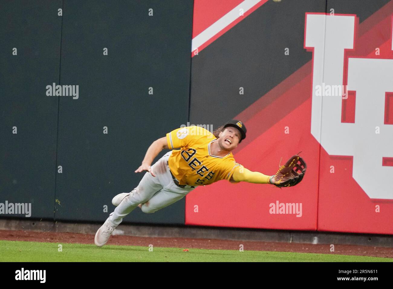 June 3 2023: Salt Lake right fielder Brett Phillips (5) takes a walk during  the game with Albuquerque Isotopes and Salt Lake Bees held at Smiths Field  in Salt Lake Ut. David