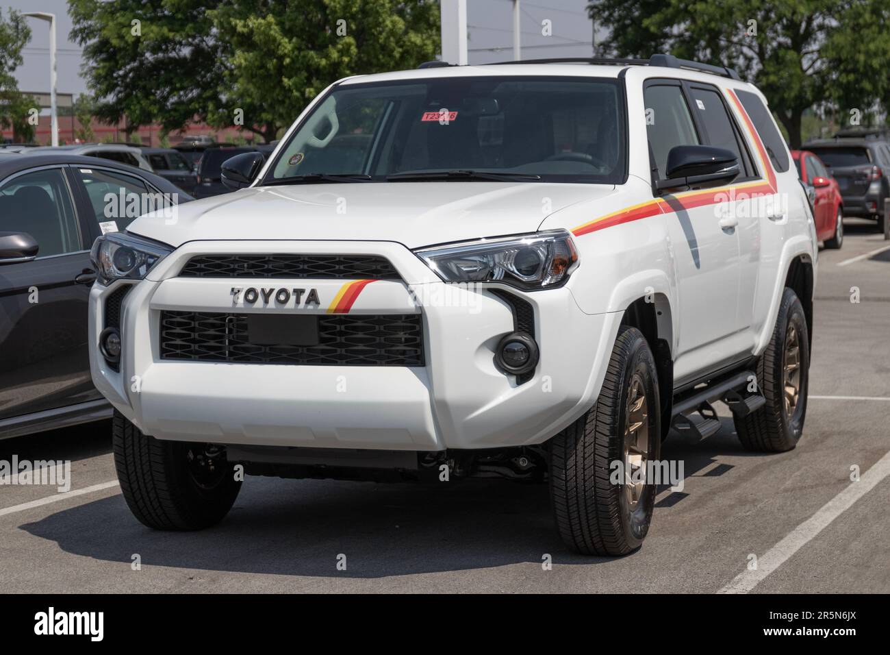 Avon Circa June 2023 Toyota 4Runner display at a dealership. Toyota