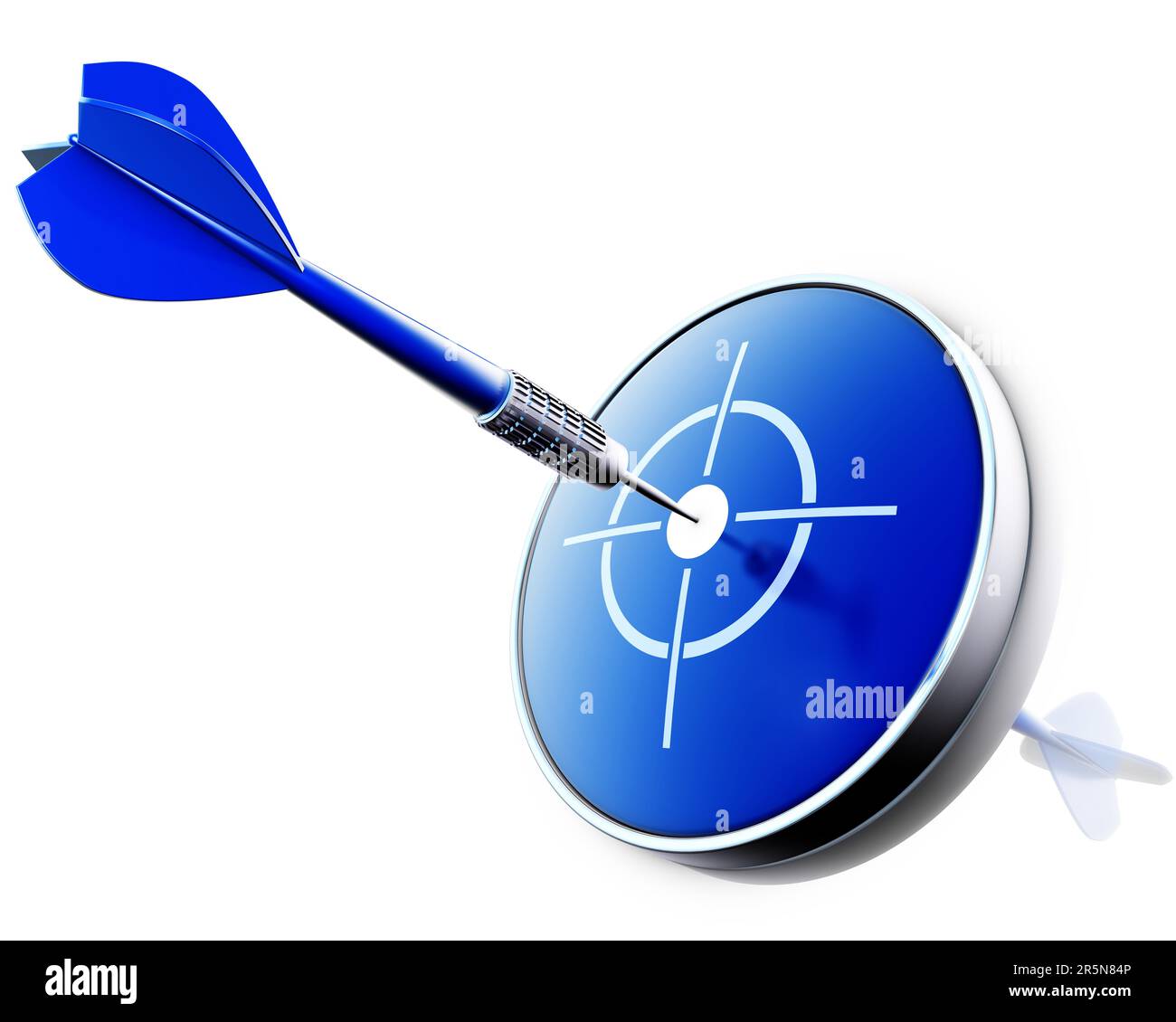 high resolution 3D rendering of a blue dart and goal Stock Photo Alamy