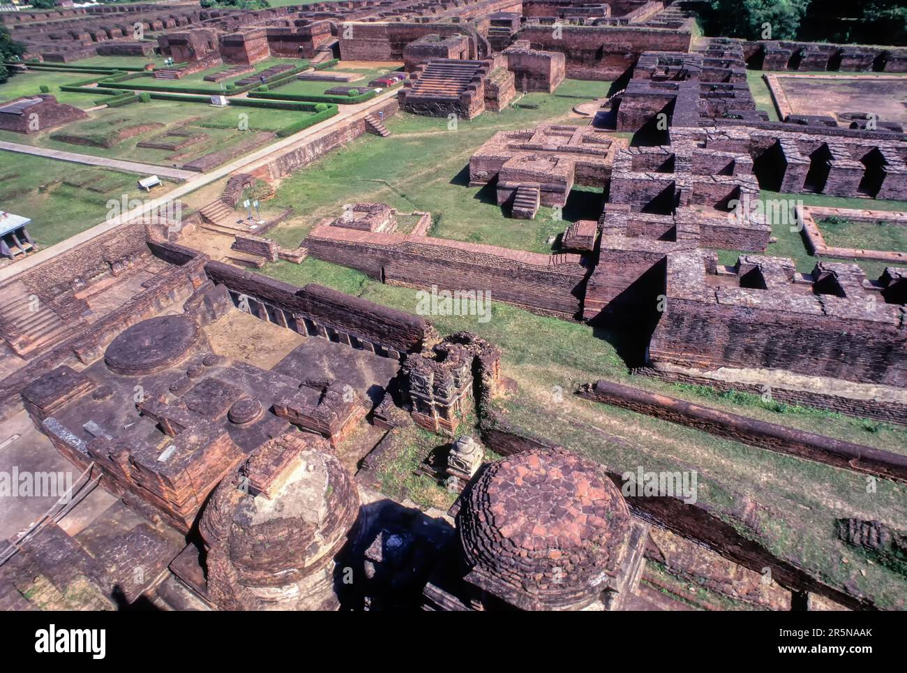Nalanda was a Buddhist monastery and one of the world's first residential University, Bihar, India, Asia Stock Photo
