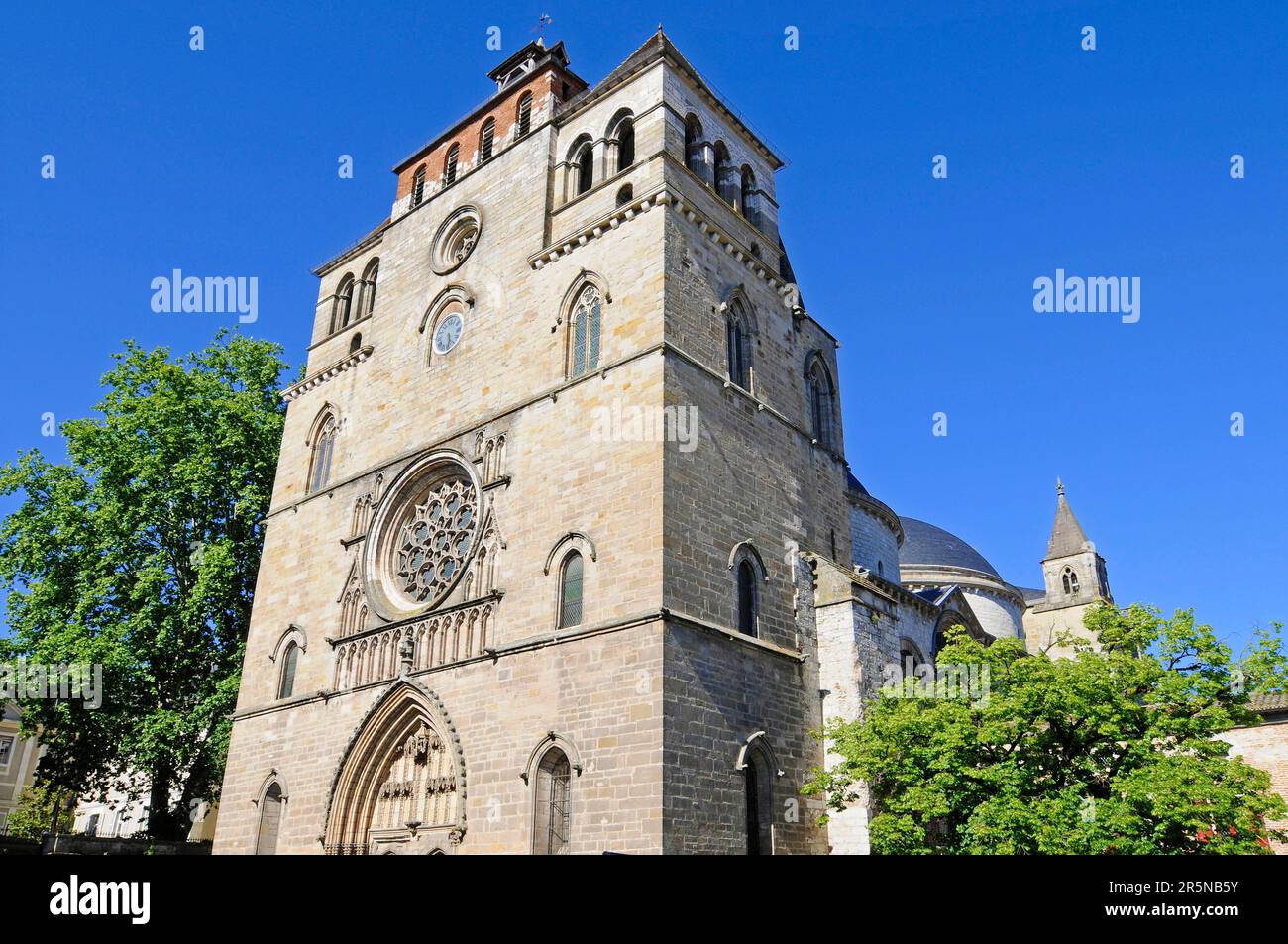 Saint Etienne Cathedral, Lot, Cahors, Way of St James, Lot Department, Midi-Pyrenees, France Stock Photo