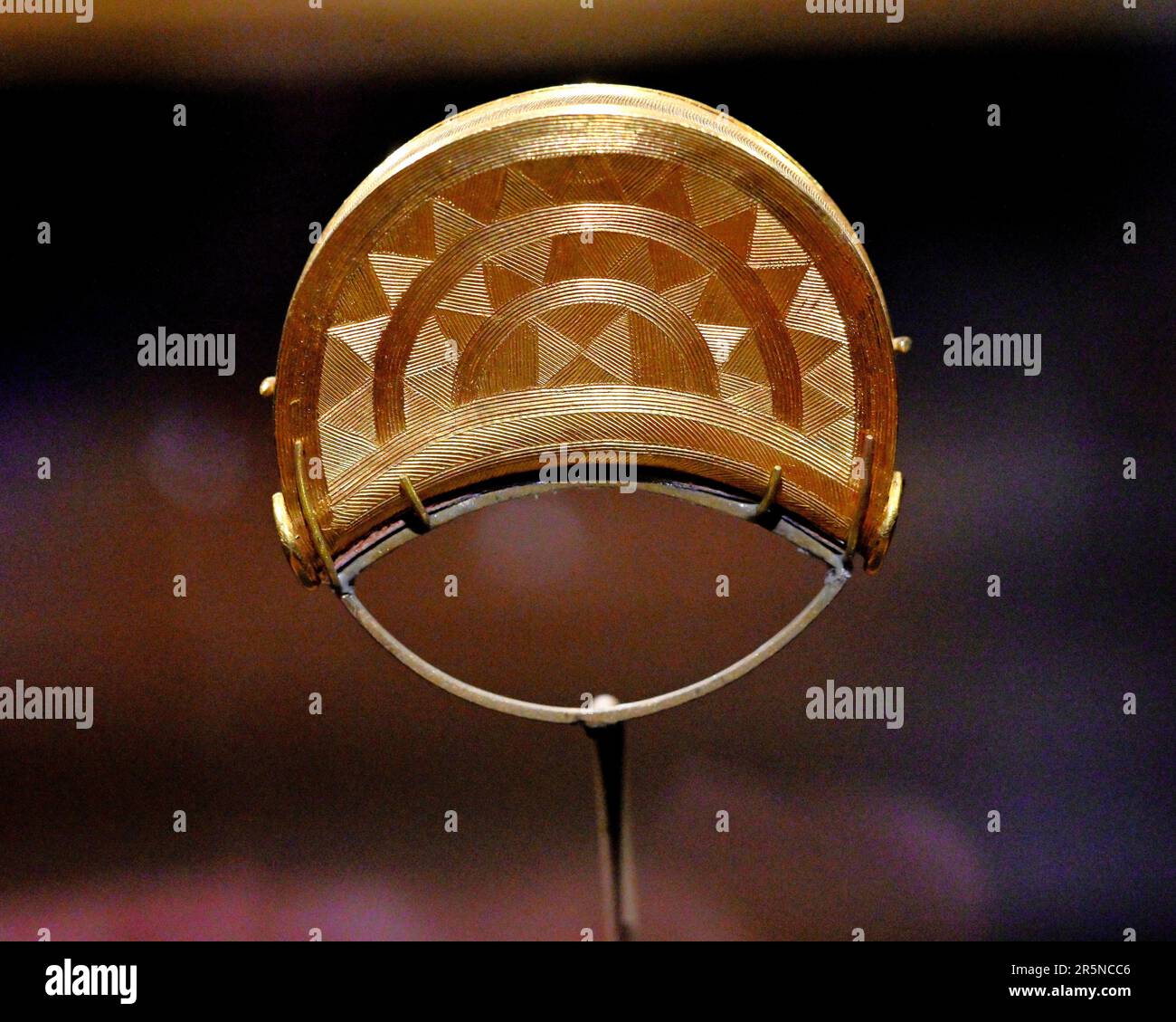 British Museum touring display of Bronze age gold relic the 4,000 year old Shropshire Sun