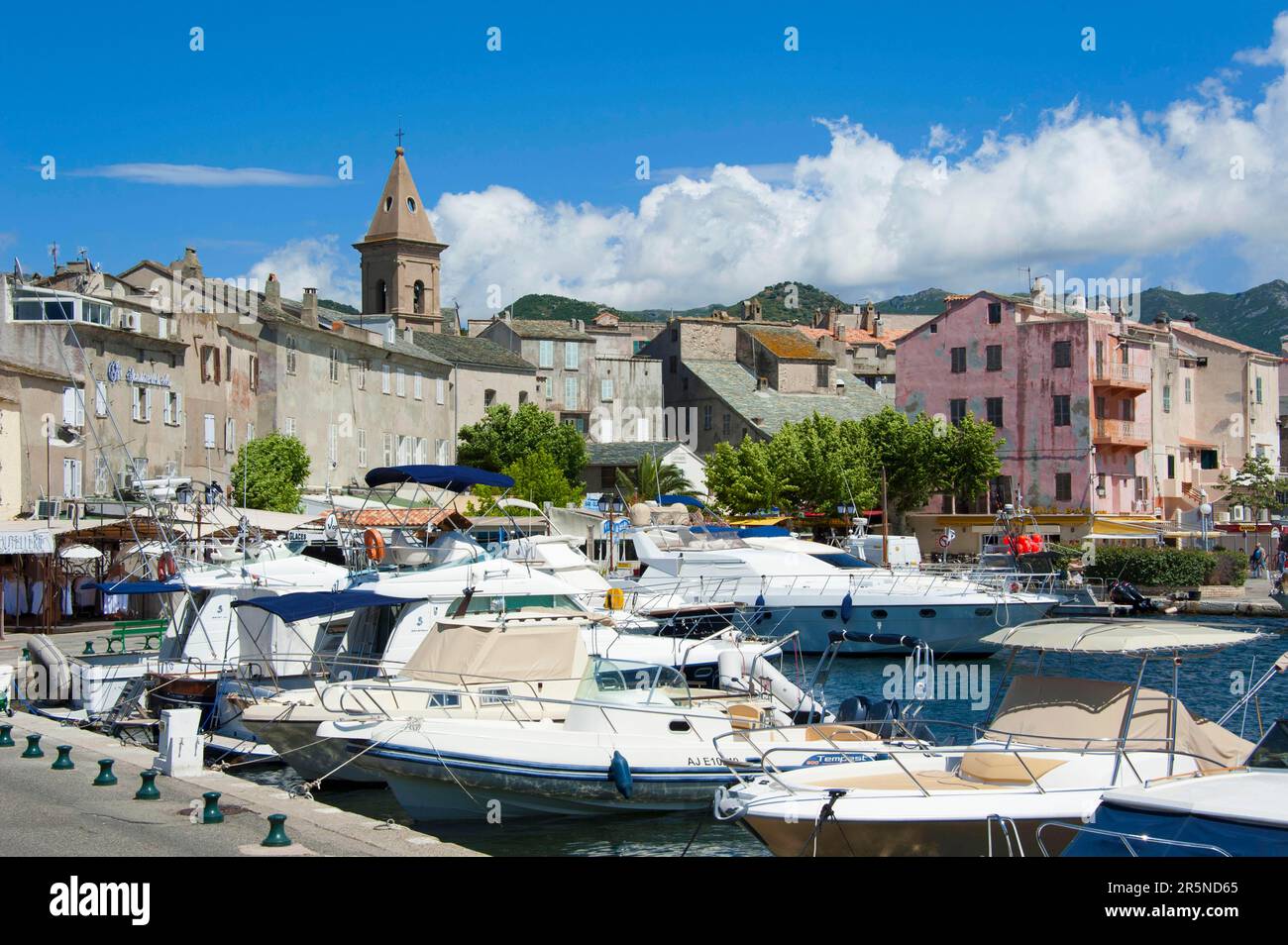 Port and old town, Saint, St.-Florent, Corsica, France Stock Photo