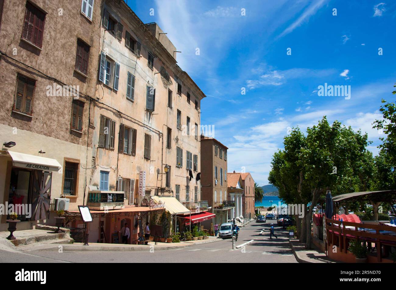 Old Town Market Square L Ile Rousse Corsica France Stock Photo Alamy