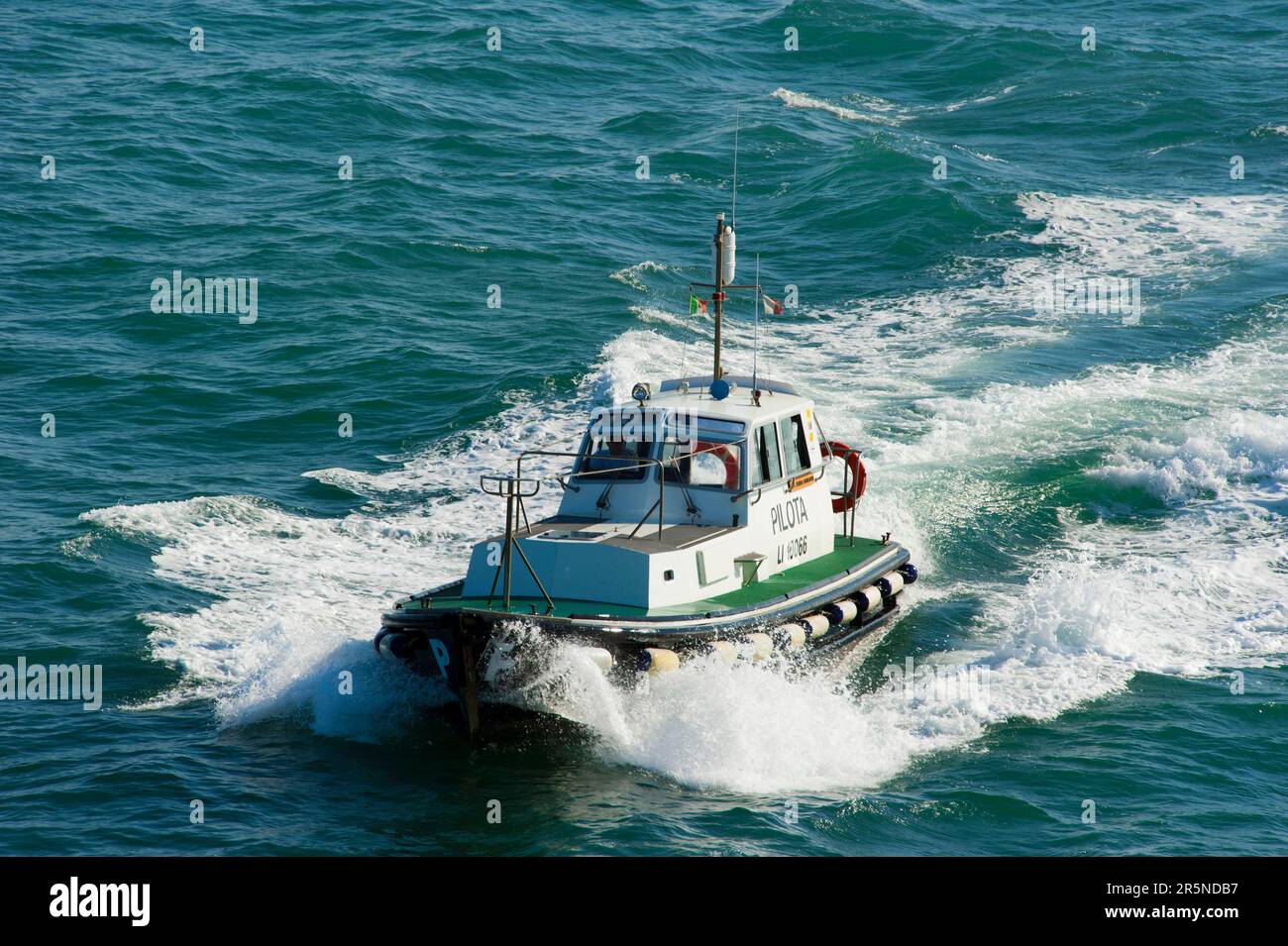 Pilot boat, Livorno, Italy Stock Photo