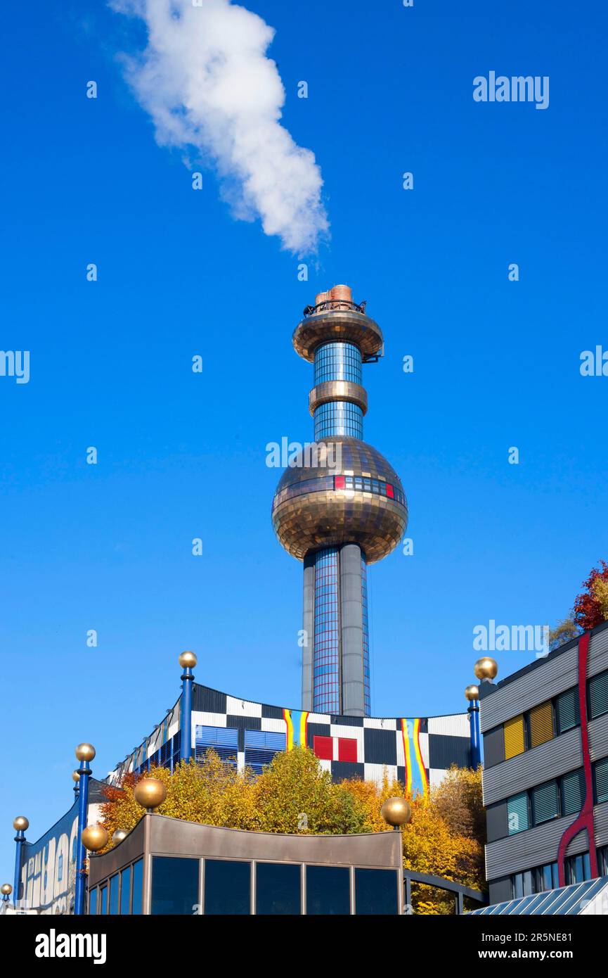 Spittelau district heating plant, Vienna, architect Friedensreich  Hundertwasser, district heating plant, Austria Stock Photo - Alamy