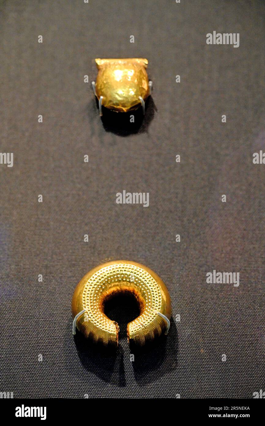 British Museum touring display of Bronze age 4,000 year old gold relic ...