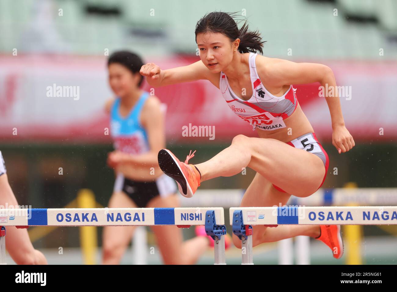 Osaka, Japan. 2nd June, 2023. Yumi Tanaka Athletics : The 107th Japan Track  & Field National Championships Women's 100mH Heat at Yanmar Stadium Nagai  in Osaka, Japan . Credit: Naoki MoritaAFLO SPORTAlamy