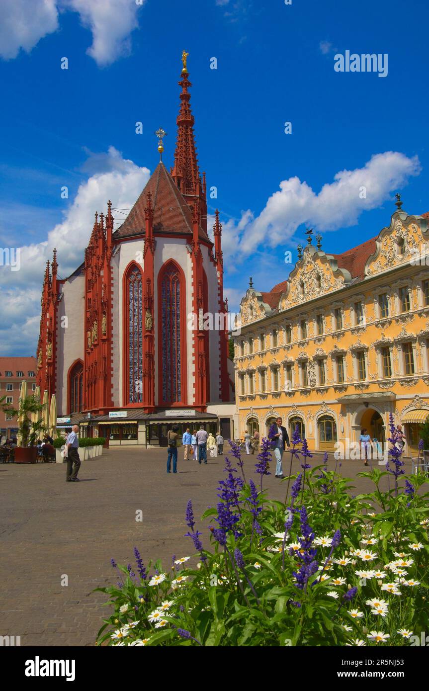 Wuerzburg, Lady Chapel, Market Square, UNESCO World Heritage Site