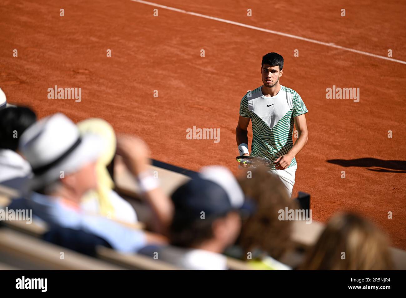 Carlos Alcaraz Garfia of Spain during the French Open, Grand Slam