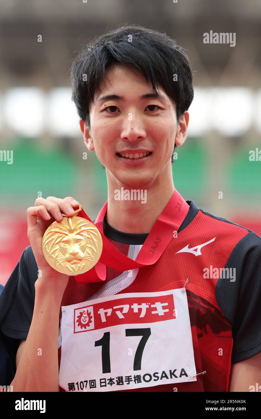 Osaka, Japan. 4th June, 2023. Ryoichi Akamatsu Athletics : The 107th Japan Track & Field National Championships Men's High Jump Final at Yanmar Stadium Nagai in Osaka, Japan . Credit: Yohei Osada/AFLO SPORT/Alamy Live News Stock Photo