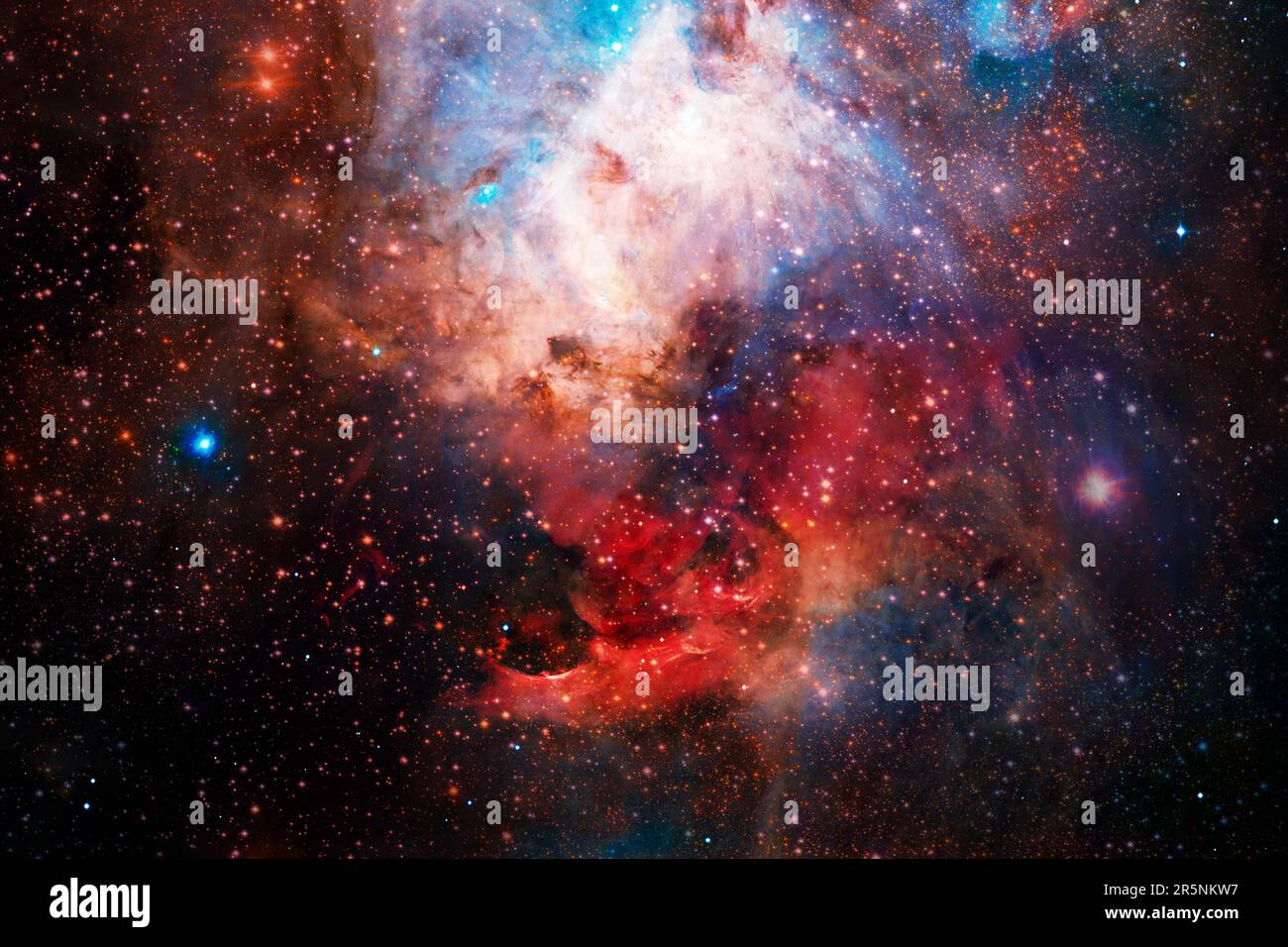 Universe scene with stars and galaxies in deep space showing the beauty ...