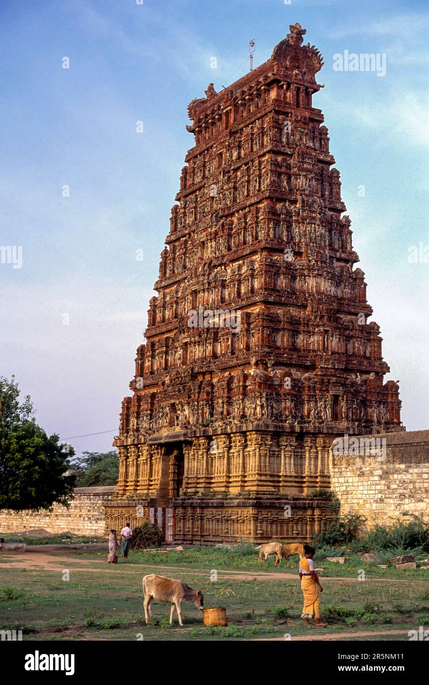 Dravidan Style Of Temple Gopuram Tower At Uthirakosamangai Near ...