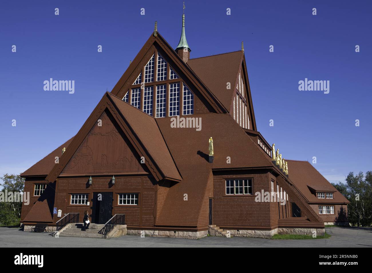 Church, Kiruna, Lapland, Wooden church, Sweden Stock Photo