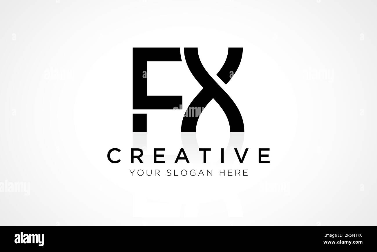 FX Logo monogram with negative space style design template isolated on  white background Stock Vector Image & Art - Alamy