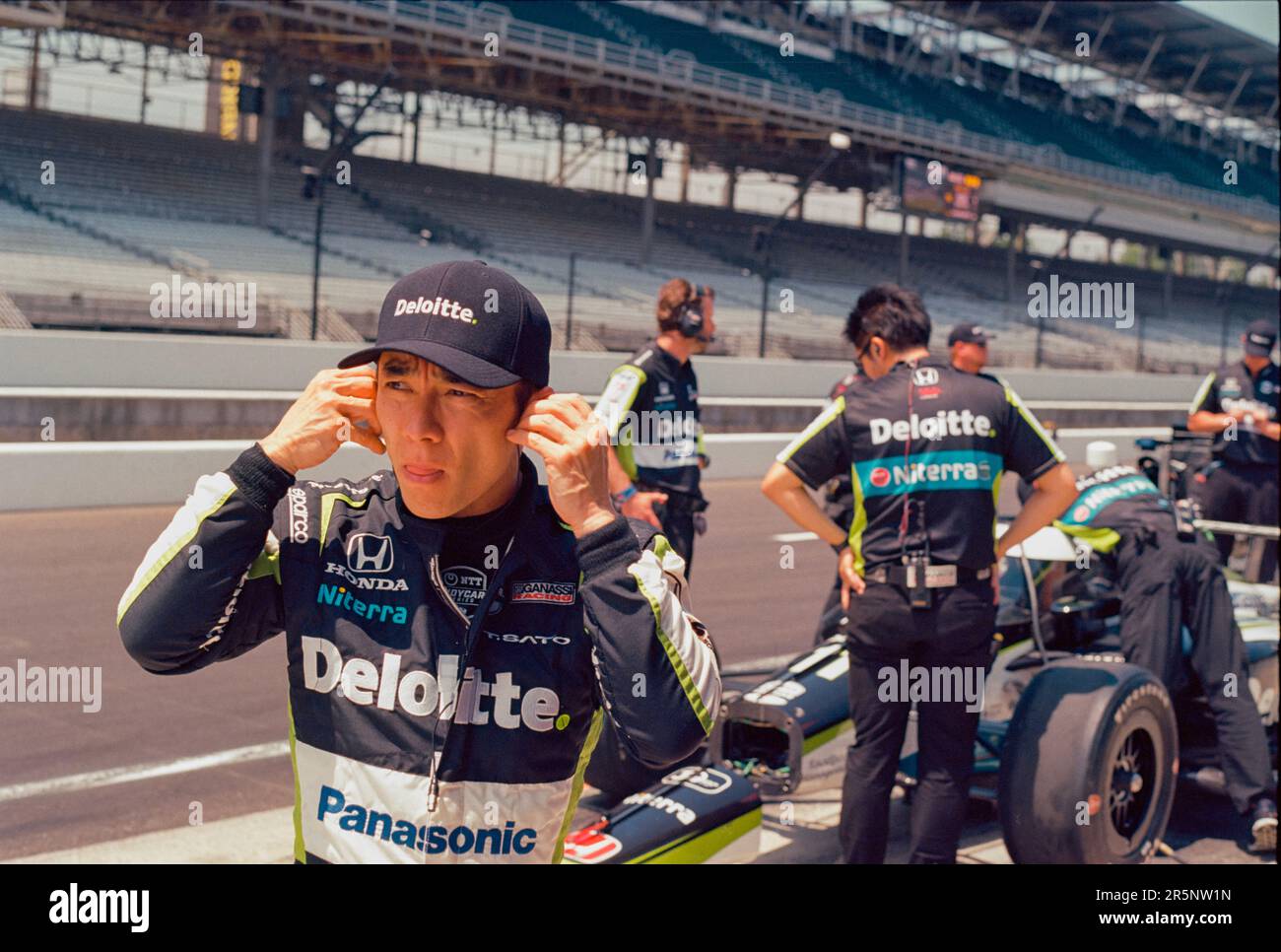INDIANAPOLIS, INDIANA, UNITED STATES - 2023/05/22: Chip Ganassi Racing driver Takuma Sato (11) of Japan practices for the 2023 Indy 500 at Indianapolis Motor Speedway in Indianapolis. (Photo by Jeremy Hogan/The Bloomingtonian) Stock Photo
