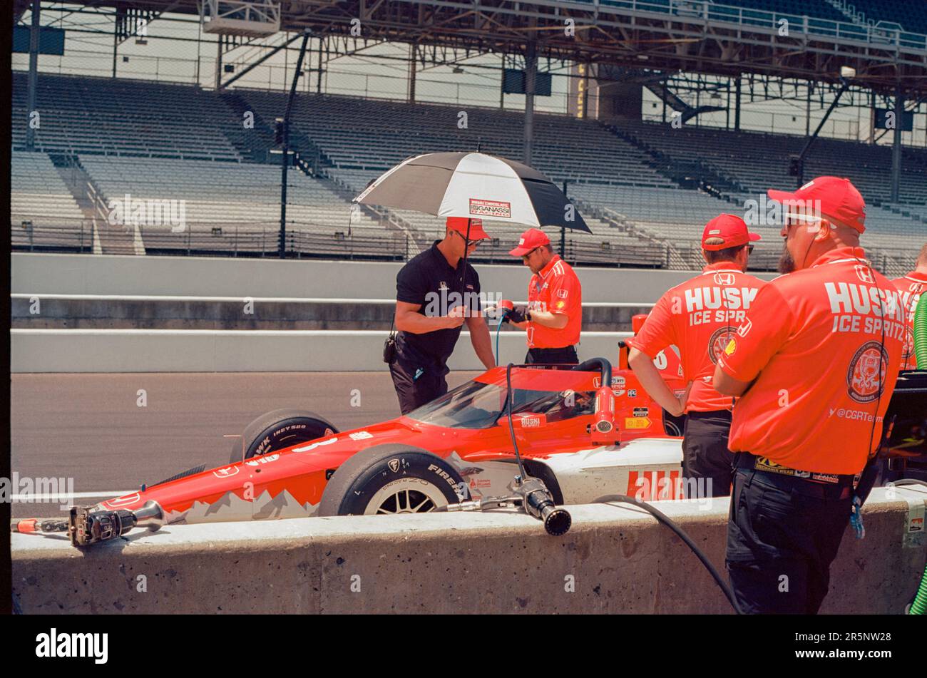 INDIANAPOLIS, INDIANA, UNITED STATES - 2023/05/22: Chip Ganassi Racing driver Marcus Ericsson (8) of Sweden during practices for the 2023 Indy 500 at Indianapolis Motor Speedway in Indianapolis. (Photo by Jeremy Hogan/The Bloomingtonian) Stock Photo
