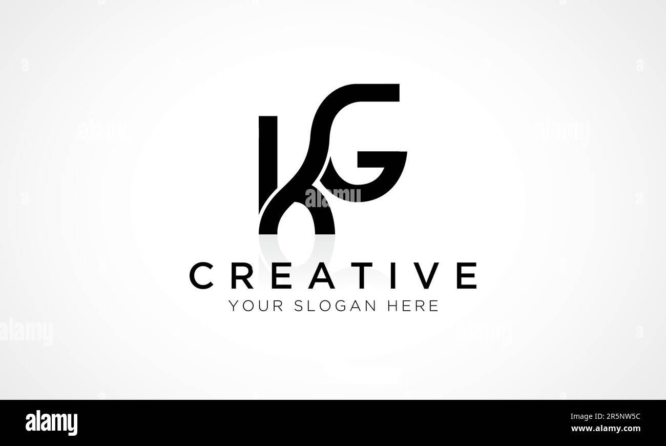KG Letter Logo Design Vector Template. Alphabet Initial Letter KG Logo ...