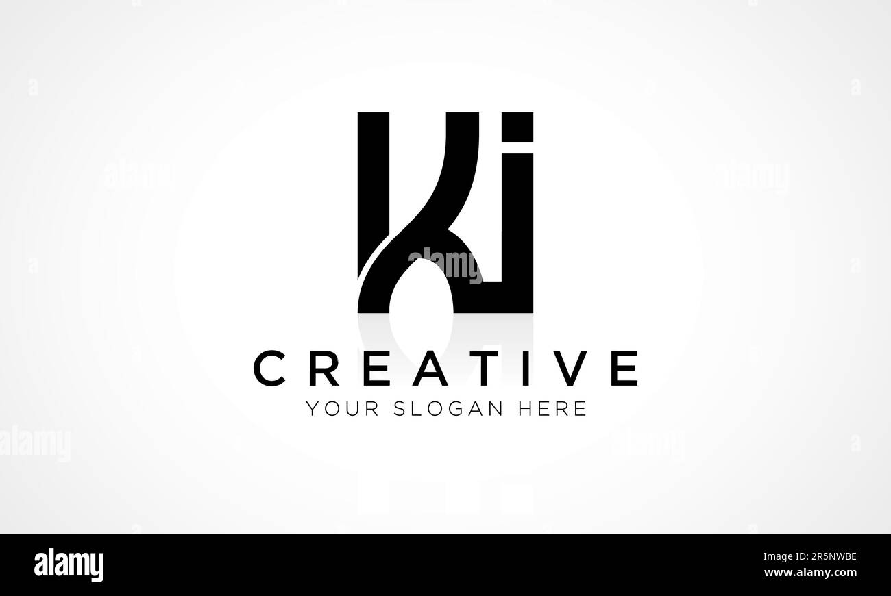 KI Letter Logo Design Vector Template. Alphabet Initial Letter KI Logo