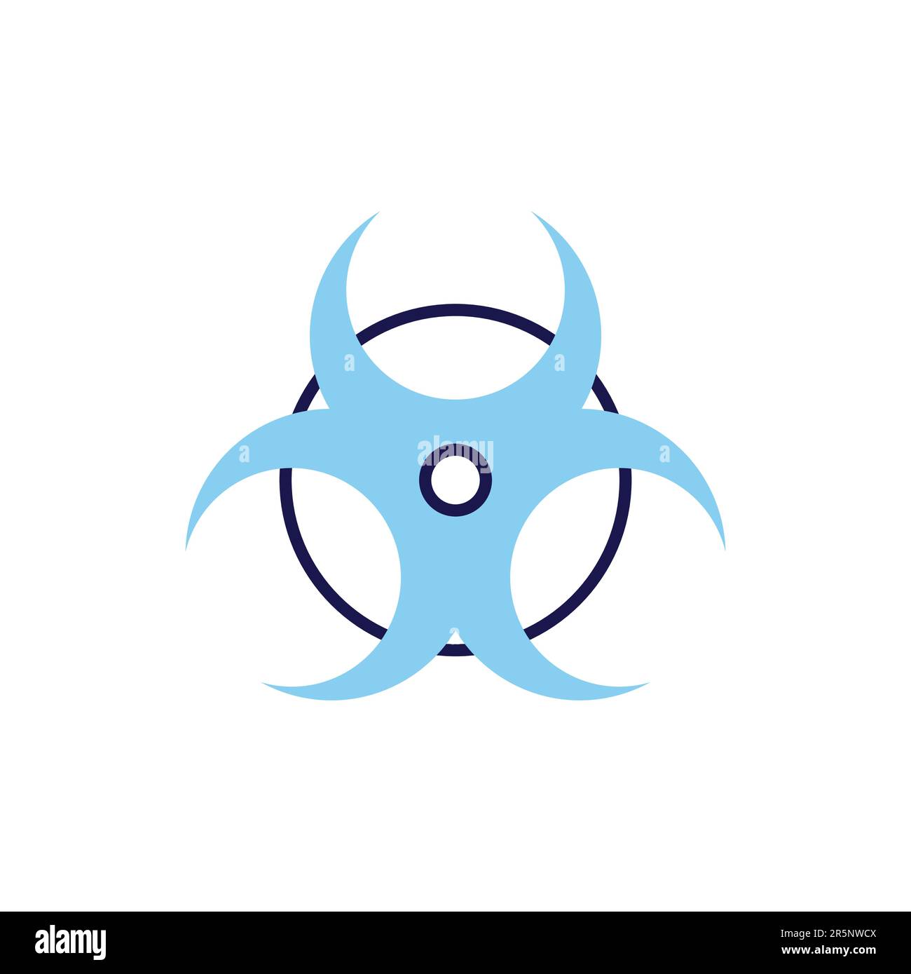 Biological Hazard related vector line icon. Biohazard. Isolated on ...