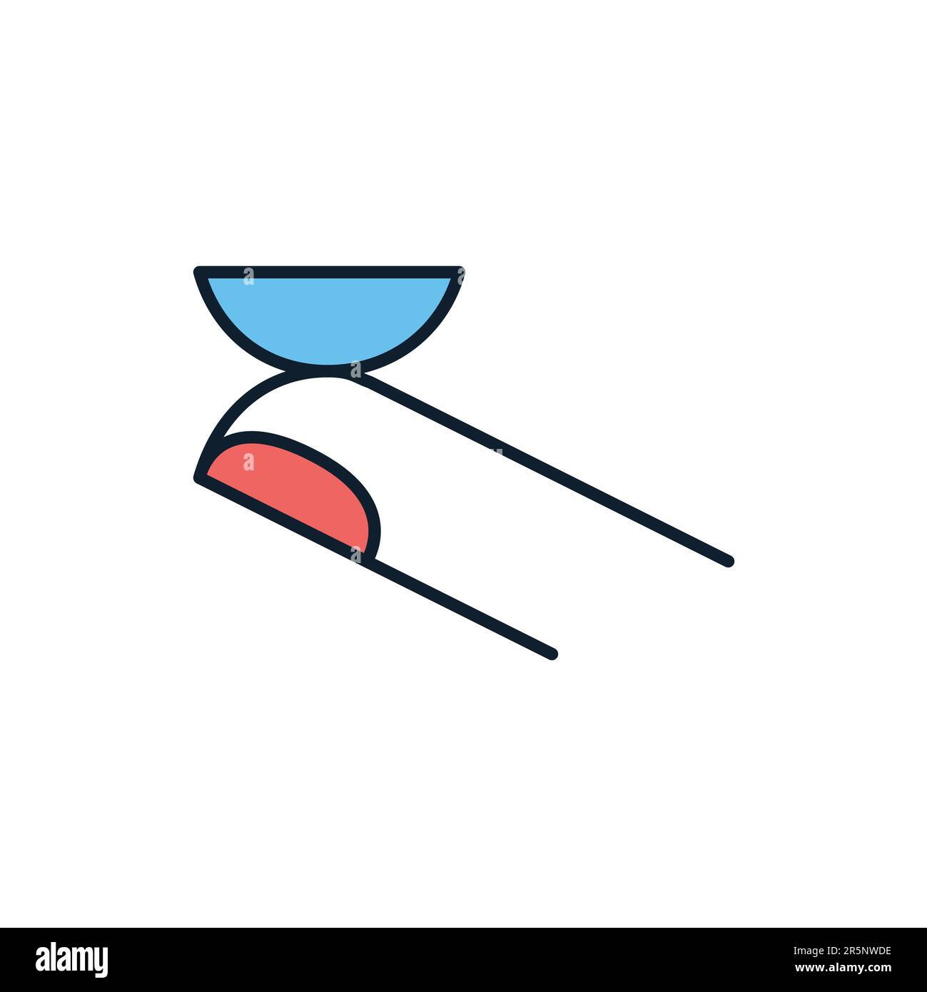 Contact lenses related vector line icon. Finger. Isolated on white ...