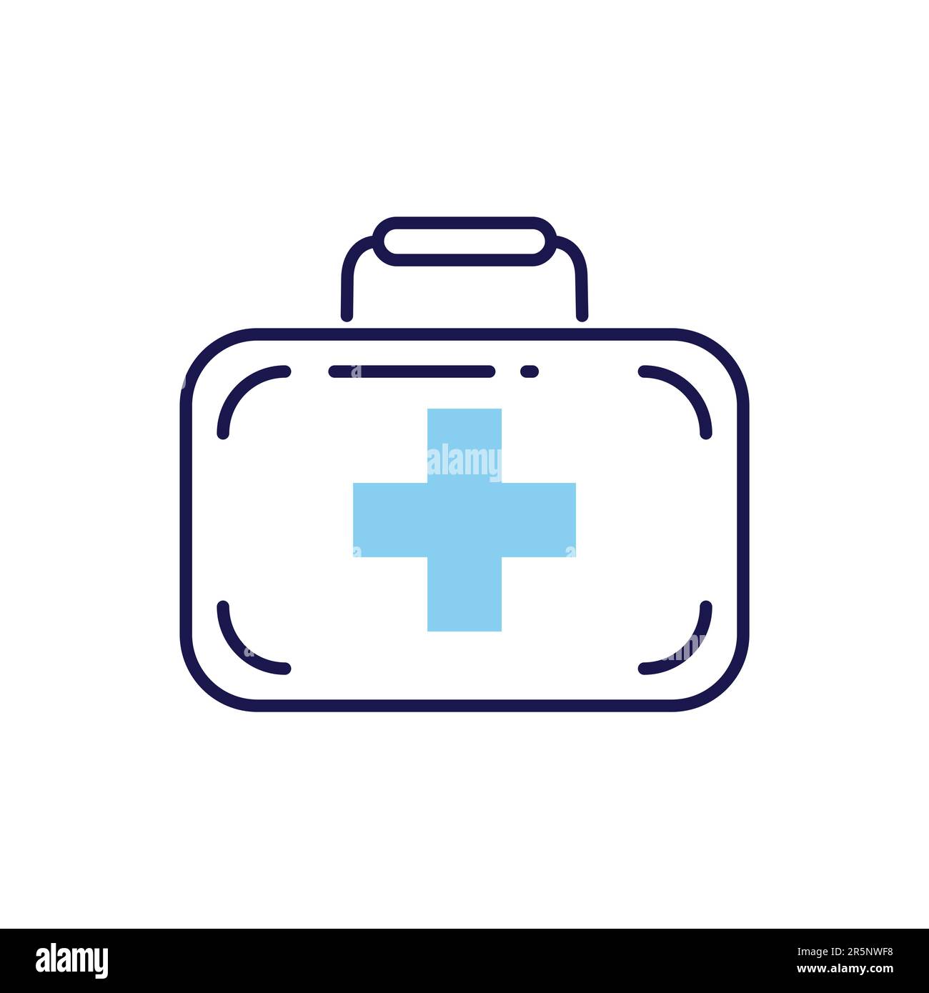 First Aid Kit related vector line icon. Isolated on white background ...